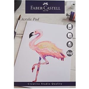 Faber-Castell Creative Studio WD862614 acrylpapier, met rubber, A4, 240 g/m², 15 vellen