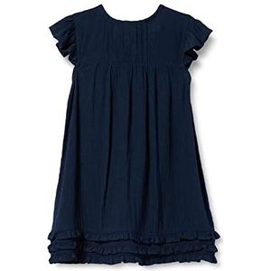 s.Oliver Junior Kleid Babe Meisjesjurk met ruches, blauw, 68, Blauw