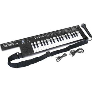 Bontempi | KeyRhythm - Keytar met 37 toetsen met schouderriem en oplaadbare batterij voor grenzeloze muziekvrijheid
