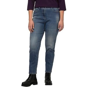 Ulla Popken Thermische jeans voor dames, denim blauw, 52 grote maat, korte taille, Denim blauw
