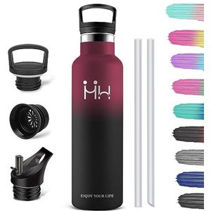 HoneyHolly Roestvrijstalen thermosfles, 750 ml, BPA-vrij, lekvrij, voor school, sport, fietsen, fitness, outdoor