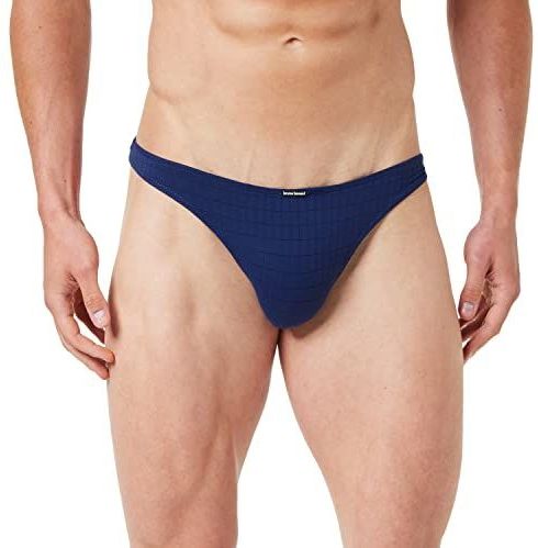 Bruno Banani String Check Line 2.0 Tangas voor heren, Blauw (marineblauw geruit 542)