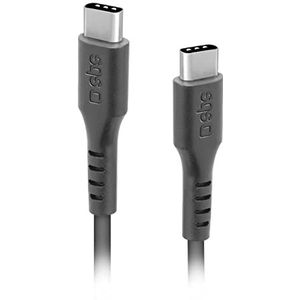 SBS Câble USB-C - USB-C sans enchevêtrement pour charge et transfert de données, longueur 3 mètres, pour Samsung Xiaomi, Oppo, Huawei, PC, tablette