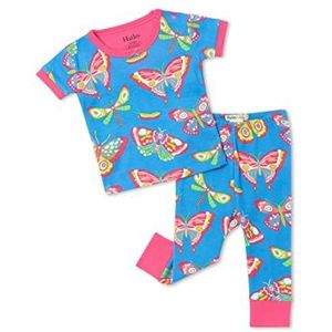 Hatley Biologische katoenen pyjamaset met korte mouwen voor baby's en peuters, botanische vlinders, 9-12 maanden, botanische botervlies