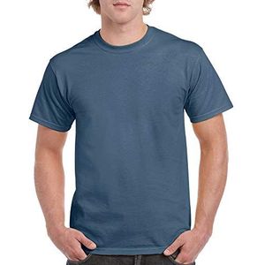 Gildan Heren T-shirt G5000 dik katoen 2-pack, Indigo blauw