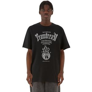 Mister Tee Upscale Teamdream Heavy Oversize Tee T-shirt imprimé pour homme, coupe surdimensionnée, streetwear, Noir, XL