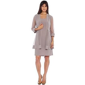 R&M Richards dames jurk taupe, xl, Taupe