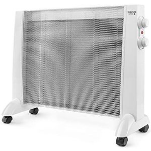 Taurus PRMB 1600 Radiator, elektrisch, 1600 W, 3 temperaturen, instelbare thermostaat, wielen, hittebescherming, stil, wit