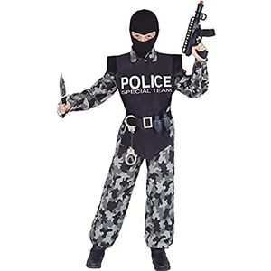 Ciao - Politie Agent Special Action Team kostuum kinderen (maat 8-10 jaar), camouflage, 10841.8-10