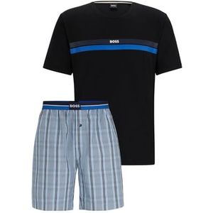 BOSS Urban Shorts Set PYJAMA_Set voor heren (1 stuk), Blauw