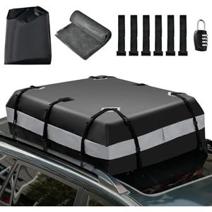 Favoto Daktas 425 L Opvouwbare Dakkoffer Waterdicht Met Antislipmat Deurhaken Verstevigingsbanden Voor Auto S Suv S Met Zonder Bagagerek Reisbagagetransport Zwart 759687480