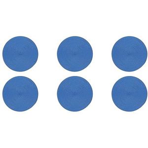 Excelsa Ronde placemats, rond, PP-kunststof, 36 cm, blauw, 6 stuks
