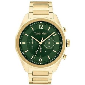 Calvin Klein Herenhorloge met chronograaf Force Collection met roestvrijstalen armband, groen, armband, Groen, Armband
