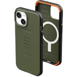 URBAN ARMOR GEAR Civilian Case compatibel met Apple iPhone 15 Plus beschermhoes [compatibel met draadloos opladen/magnetisch opladen, valbestendig, verhoogde rand] olijfgroen