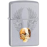 Zippo Gold Skull Design Aansteker, uniseks, grijs, Eén maat
