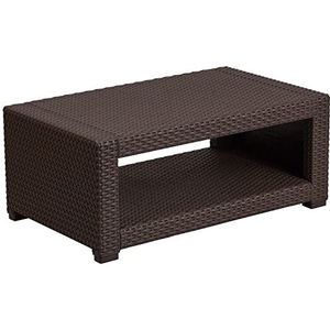 Flash Furniture Seneca salontafel van polyrotan, bruin