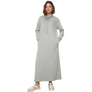 Trendyol Robes modestes maxi basiques en tricot régulière pour femmes, gris, 38