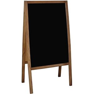 Klantenstopper reclamebord 118 x 61 cm standaard met krijtbord van hout, maaltijdbord met houten frame