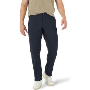 Lee Extreme Motion Casual taps toelopende broek met platte voorkant voor heren, Navy Blauw