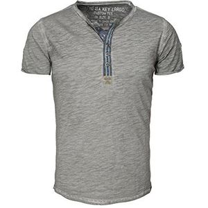 KEY LARGO Arena Button Uniseks T-shirt, zilver (1107)