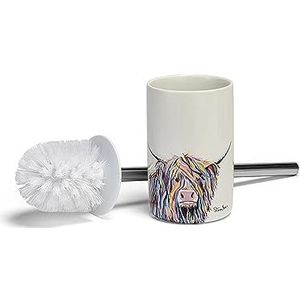 Croydex Art by Steven Brown Angus McCoo Brosse WC en céramique Blanc/multicolore Taille unique