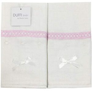 Duffi Baby 0823-06 - geborduurde chiffon 100% katoen, roze voor meisjes