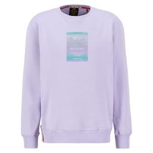 ALPHA INDUSTRIES Sweat-shirt pour homme Rainbow Refl. Label Stylish Sweater, Violet pâle., S