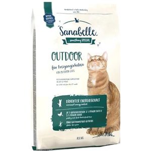 Sanabelle Outdoor droogvoer voor volwassen katten (vanaf 12 maanden), speciaal voor veel sport, outdoor katten, 1 x 10 kg