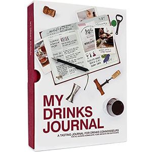 Suck UK Dranken-dagboek, wijnproeverij en baraccessoires thuis, drankgeschenken voor papa, bullet journal voor bier-, sterke drank of whisky-proeverij