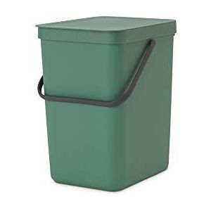 Brabantia Sort & Go Prullenbak, Afvalemmer, Fir Green, 25 liter