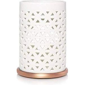 Yankee Candle Belmont doorstroomboiler, glas, wit, één maat
