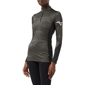 Mizuno Virtual Body T-shirt voor dames, G3 H/Z, zwart.