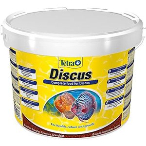 Tetra Discus Granules – voer voor alle vissen discussie, bevordert de gezondheid, kleurglans en groei, emmer van 10 liter