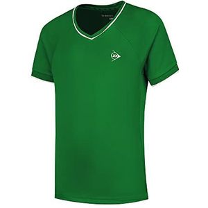 Dunlop Sports Club Girls Crew tennisshirt voor meisjes, Groen/Wit