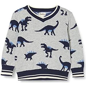 Hatley V-hals sweater meisjes, dinosauruskachel, 2 jaar, dinosaurus haard