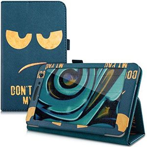 kwmobile Huawei MediaPad T1 7.0 / Honor Play T1 Tablet Cover Slim Case Tablet Case - Smart Cover Tcase Black Don't Touch My Pad Gold Dark Blue