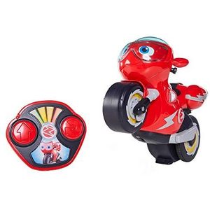 TOMY Ricky Zoom afstandsbediening Turbo Trick Ricky, actiefiguren voor jongens, maakt 360 graden wielen en stunts, motorspeelgoed voor kinderen voor jongens en meisjes vanaf 3 jaar +
