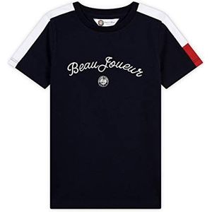 ROLAND GARROS Niko T-shirt met ronde hals, model Niko, marineblauw, katoen, voor jongens, maat 10 jaar jongens (1 stuk)