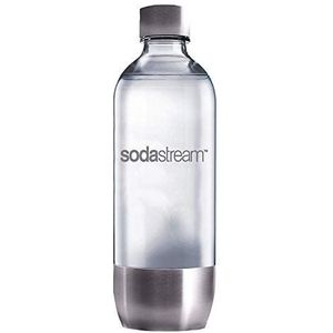 Sodastream-waterfles, klassiek, metalen basis, groot, 1 l, materiaal: PET, BPA-vrij