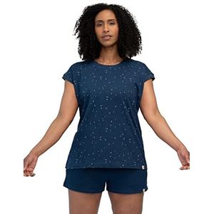 greenjama T-shirt pour femme en jersey flammé avec imprimé, Bleu outremer, 44