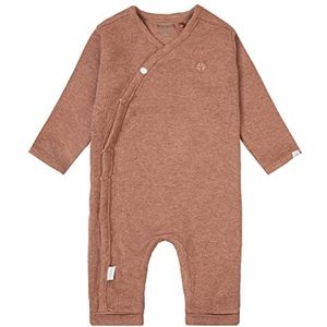 Noppies U Playsuit Ls Rib Nevis Footies Bambins Unisex Baby, Melange koffie met melk