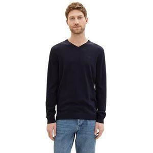 TOM TAILOR 1038427 heren sweater, 13160 - marineblauwe gebreide mix