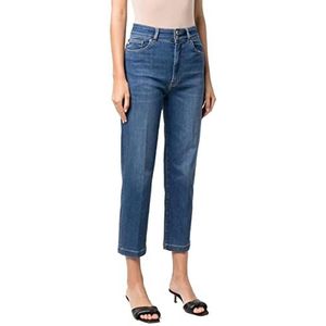 Love Moschino Five Pocket Broek met Golden Heart Logo Tab on Back Riem Dames Jeans, zsw1317