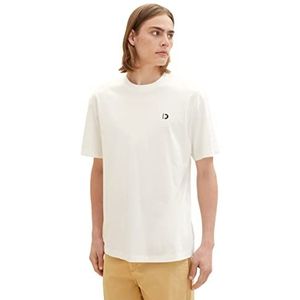 TOM TAILOR Denim T-shirt décontracté pour homme avec imprimé dans le dos, 12906 – Wool White., L