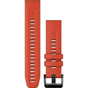 Garmin Quickfit 22 mm rode siliconen armband compatibel met Fenix 5/6/7 (behalve S & X modellen), Epix, Instinct Series (behalve modellen S), Forerunner 745/945/955, MARQ, Quatix 6/7, Descent G1