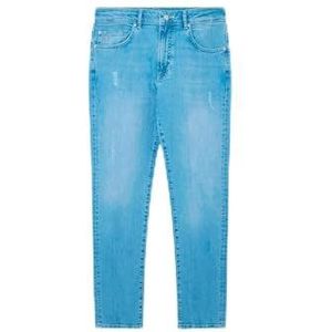 Hackett London Licht gewassen denim heren jeans, blauw, cowboy, 44W/30L, blauw, cowboy