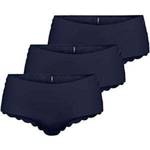 ONLY Culotte pour femme, Bleu maritime/paquet : + 2 x bleu maritime, XS