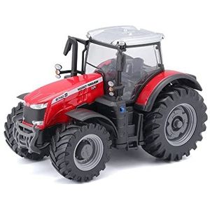 BBURAGO | Boerderijcollectie | Massey Fergusson wrijvingstractor | miniatuurauto reproductie in schaal 1:43 | rood | speelgoed voor kinderen om te verzamelen | B18-31613