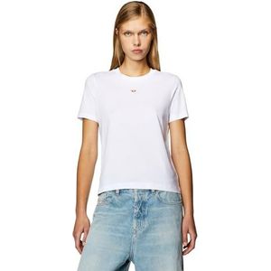 Diesel T-reg-d T-shirt voor dames, Briljant wit