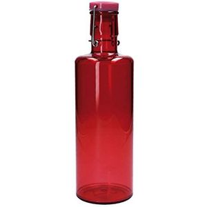 Rose & Tulipani - Strawberry fles 1 liter - inrichting voor huis, keuken, acryl - 1000 cc, Ø 8,5 cm, H 28 cm